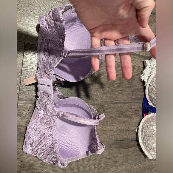 Victoria Secret Bra Plunge Lace Bra Bralette Purple - Picture 2 of 6